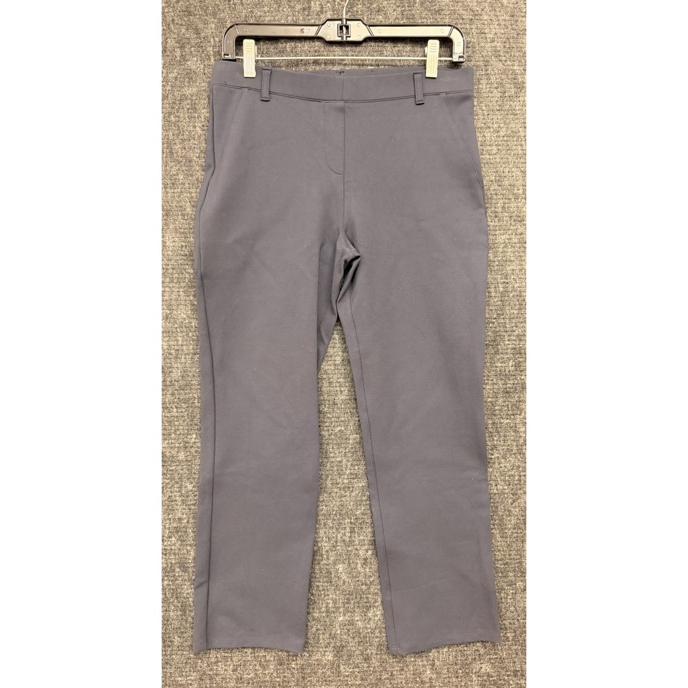 Quince Ultra Stretch Ponte Straight Leg Pants Womes Petite Medium Navy